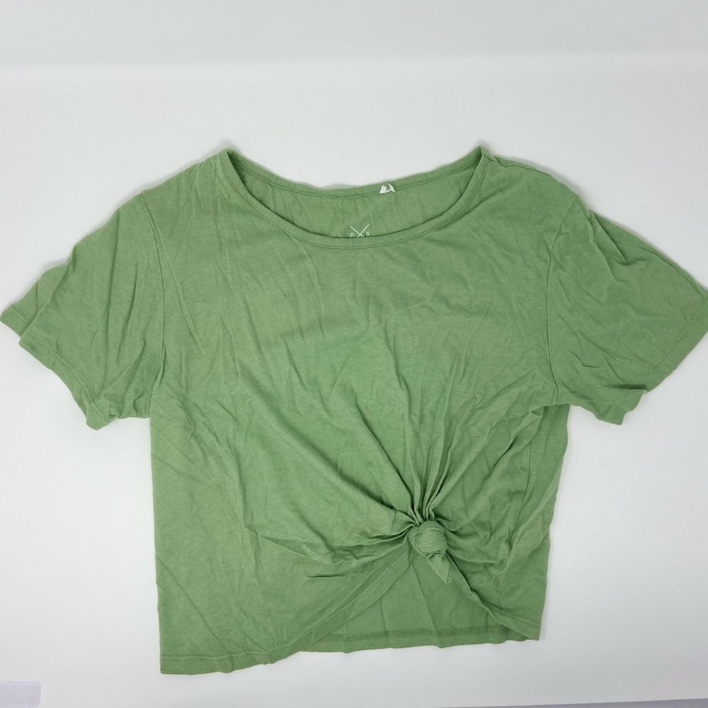 Cropped green top